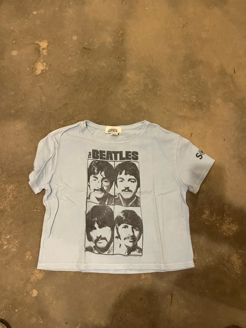 soulcycle Light Blue Beatles Graphic Tee